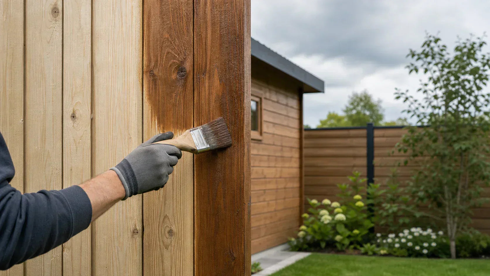 Holzlasur außen: Zaun, Gartenhaus und Sichtschutz richtig schützen