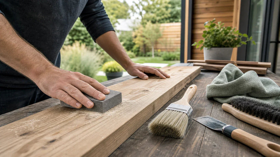 Holz vorbereiten: Reinigen, schleifen, entgrauen oder grundieren?