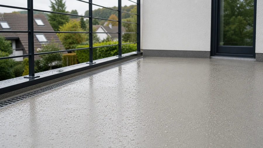 Balkon und Terrasse mit Epoxidharz beschichten: UV, Wasser, Aufbau planen