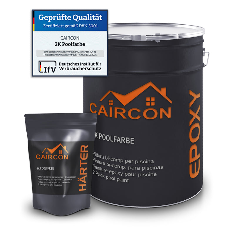 2K Epoxidharz Poolfarbe – Schwimmbadfarbe für Beton, Fliesen & Zement