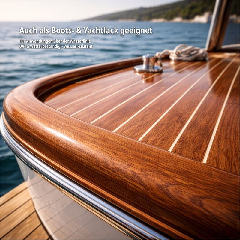 2K PU Klarlack – Polyurethanlack für Holz, Möbel, Parkett & Boot