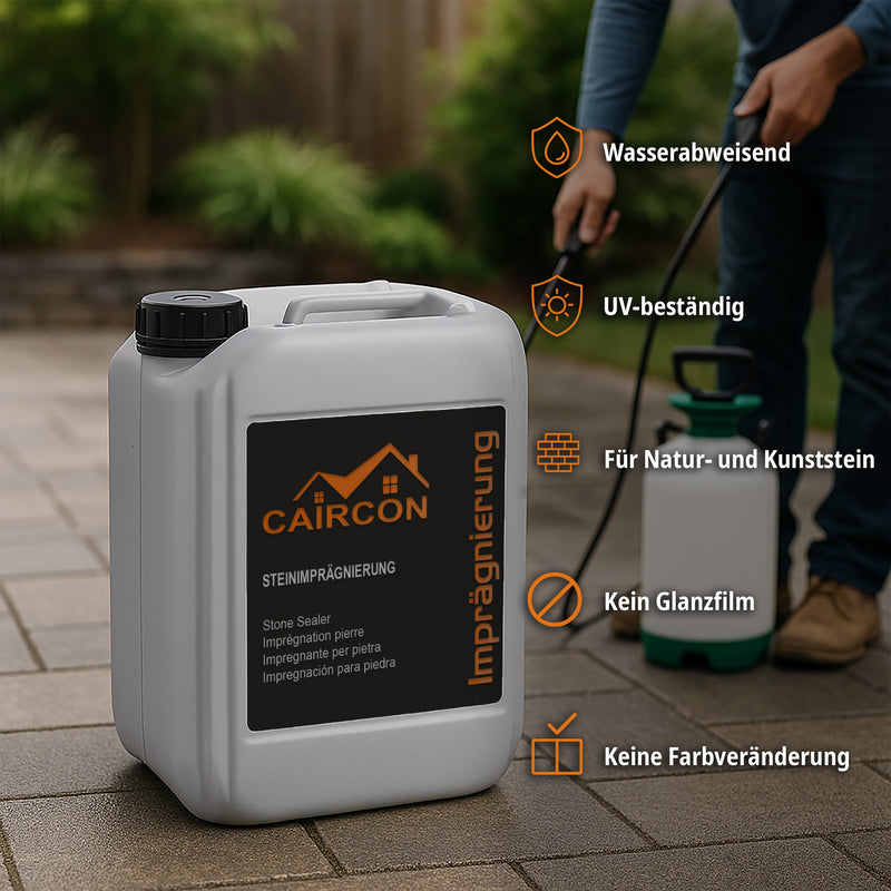 Steinimprägnierung mit Abperleffekt für außen & innen