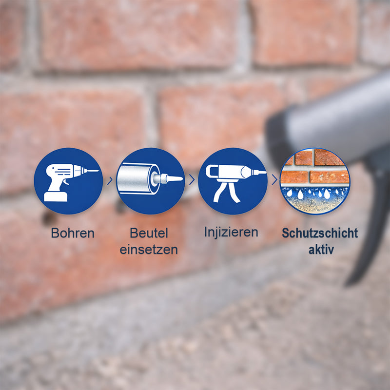 Horizontalsperre Injektionscreme – für Mauerwerk & Keller