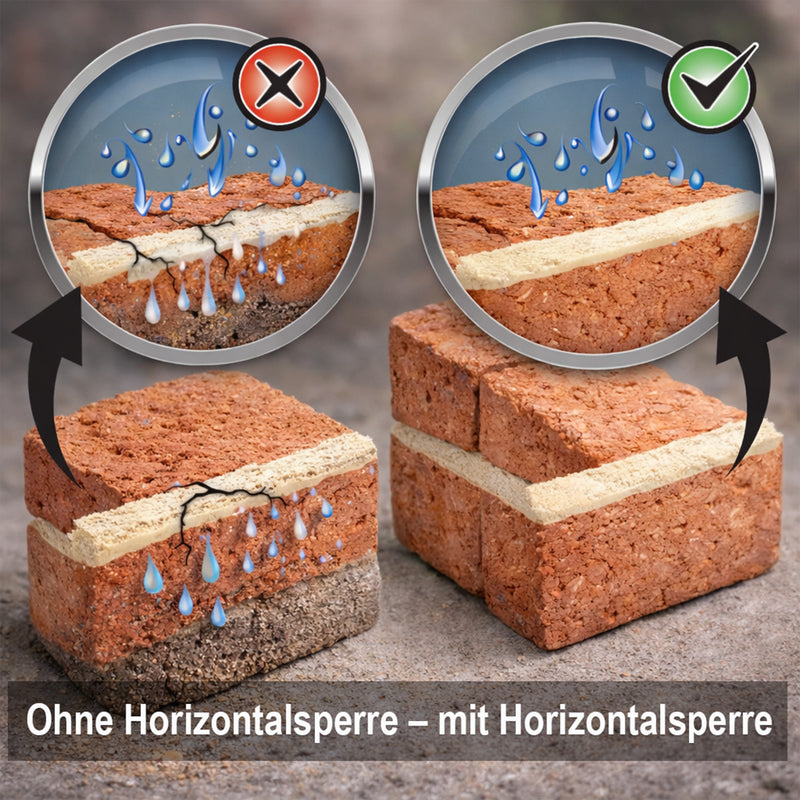 Horizontalsperre Injektionscreme – für Mauerwerk & Keller