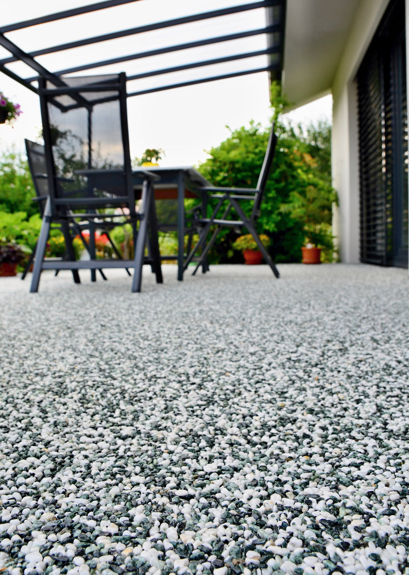 2K Steinteppich Versiegelung Außen Bodenversiegelung Marmorkies UV-fest 1,5-9Kg