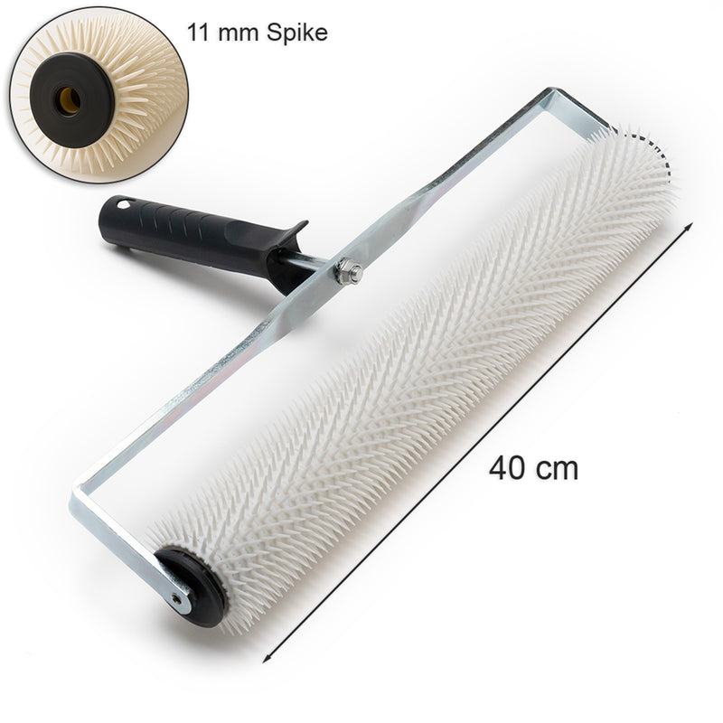 Bodenbeschichtung Werkzeug Set – Stehrakel, Entlüftungswalze, Nagelschuhe & Farbwalze