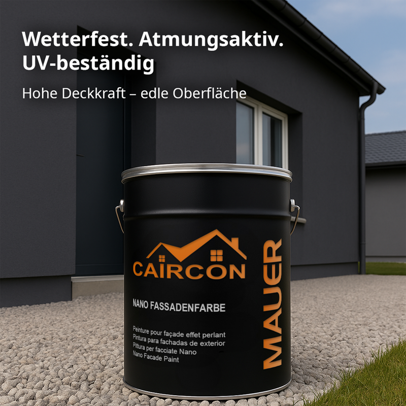 Fassadenfarbe – wetterfeste Wandfarbe mit Nano-Abperleffekt