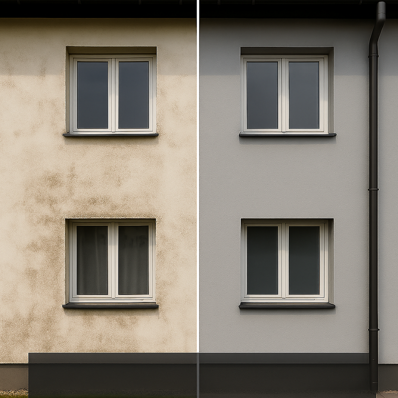 Fassadenfarbe – wetterfeste Wandfarbe mit Nano-Abperleffekt