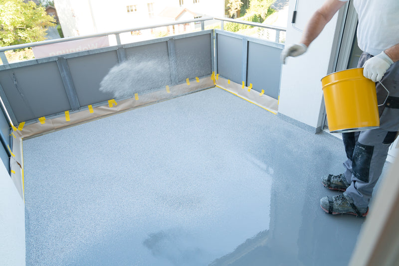 Peinture en résine époxy pour sol en béton Terrasse, balcon 2.5-10Kg 