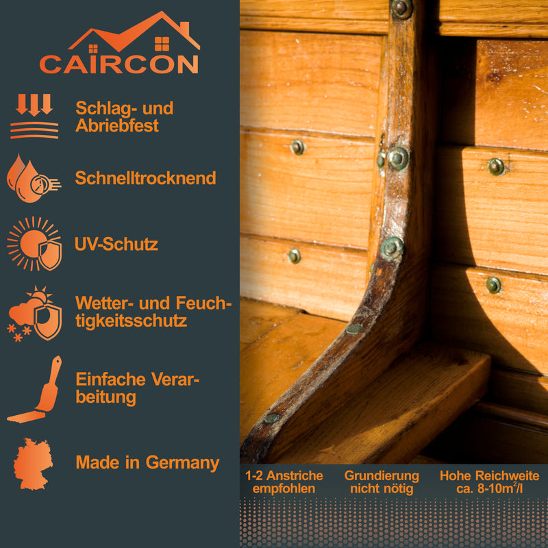 Bootslack für Holz Metall Gartenmöbel Holzlack Yachtlack Matt