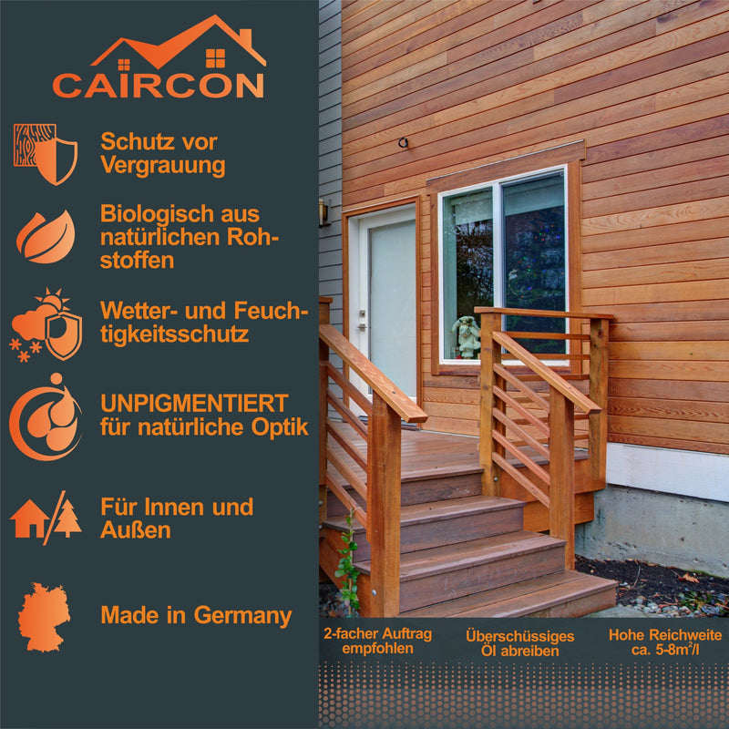 Saturateur bois aux huiles naturelles - chalet, terrasse, bardage douglas, pin 1-10L